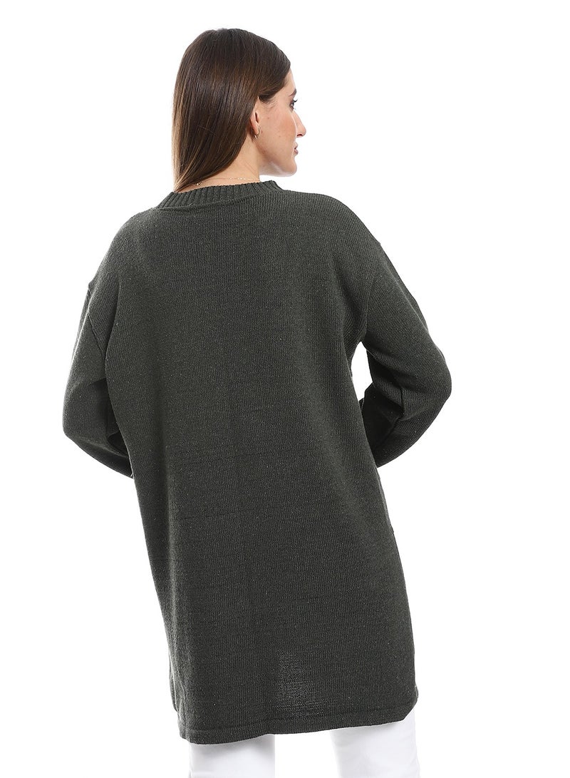 Caesar Women Wool Pullover With Round Neck - Image 4
