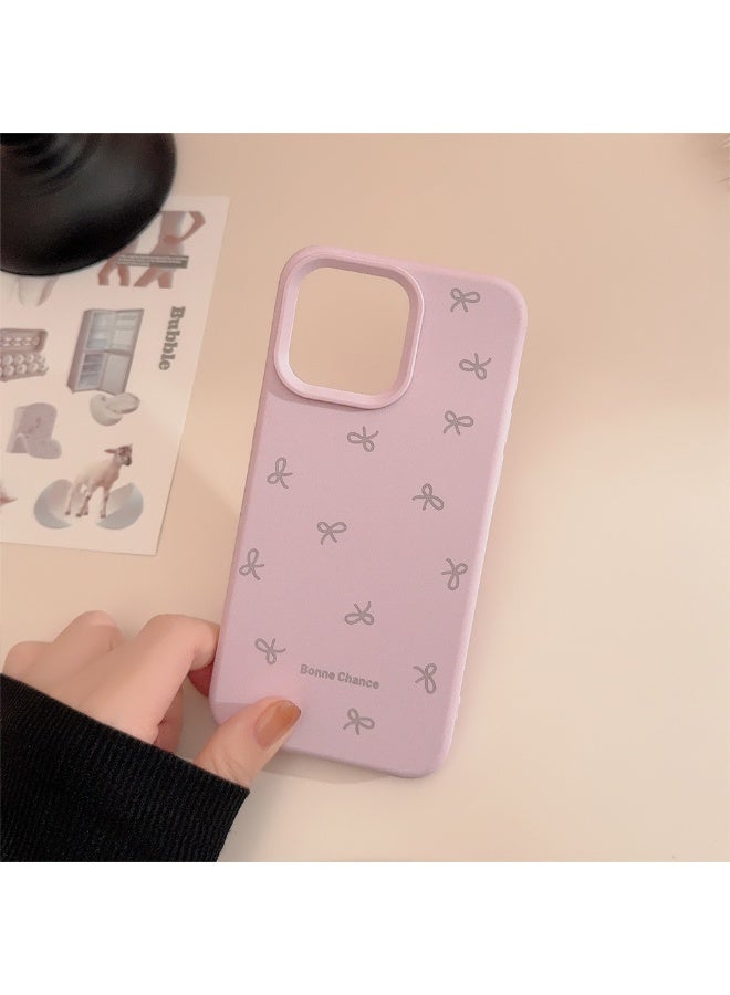 NIBEMINENT The Screen Is Filled With Bows Protective TPU Case Cover For iPhone 17 Pro, Bean Purple