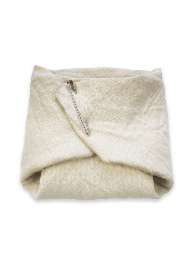 أوسوكوزي حفاضات قماشية مسطحة من OsoCozy مصنوعة من قطن عضوي ناعم ماص وصديق للبيئة ومزدوج الطبقات. عبوة من 6 قطع. مقاس واحد يناسب من 12 إلى 30 رطلاً. - Image 3