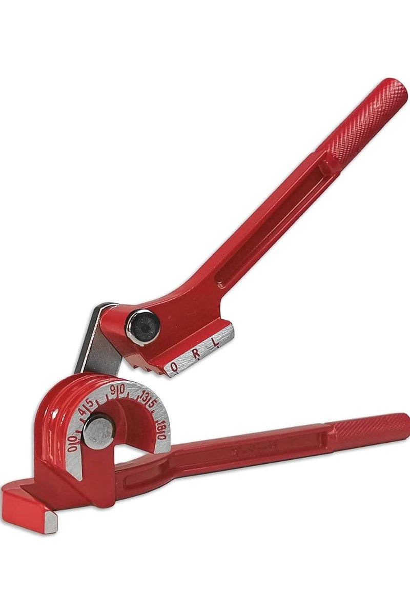 3 in 1 Manual Tubing Bending Tools 0-180 Degrees 1/4, 5/16, and 3/8 Inch for Copper Aluminum Brass and Thin Stainless Steel Pipes, Red - Image 1