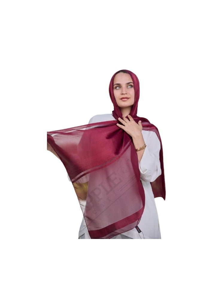 حجاب قطن 100% طويل وعريض - ألوان مميزة وأناقة تدوم | حجاب ناعم ومريح بتصميم عصري  - Image 1