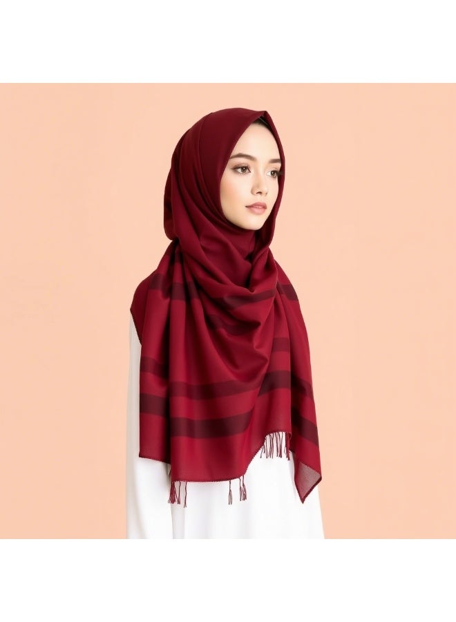 حجاب قطن 100% طويل وعريض - ألوان مميزة وأناقة تدوم | حجاب ناعم ومريح بتصميم عصري  - Image 5