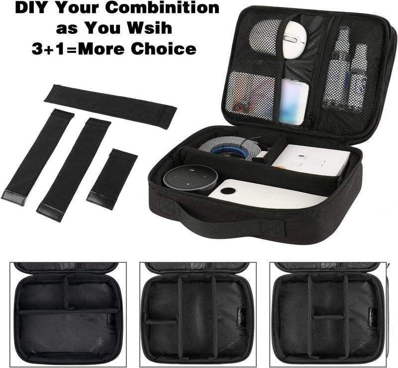 MATEIN Electronics Organizer, Waterproof Travel Electronic Case, Portable Double Layer Cable Storage Bag for Camera Accessories, Cord, Charger, Power Bank, Flash Drive, Phone, SD Card, Black - Image 5
