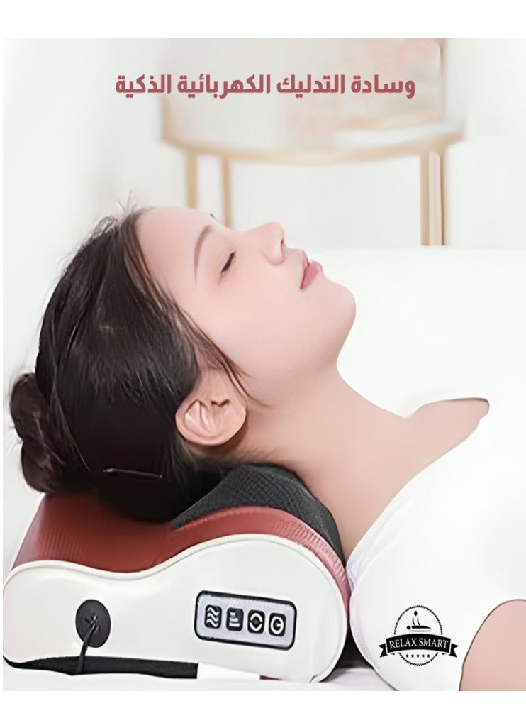 Relax Smart Electric Neck Pillow Massager Shoulder Back Massager with Heat 3D Deep Tissue Kneading Helps Relax Muscles at Home Car Relaxing Gifts for Women Men  - Image 1