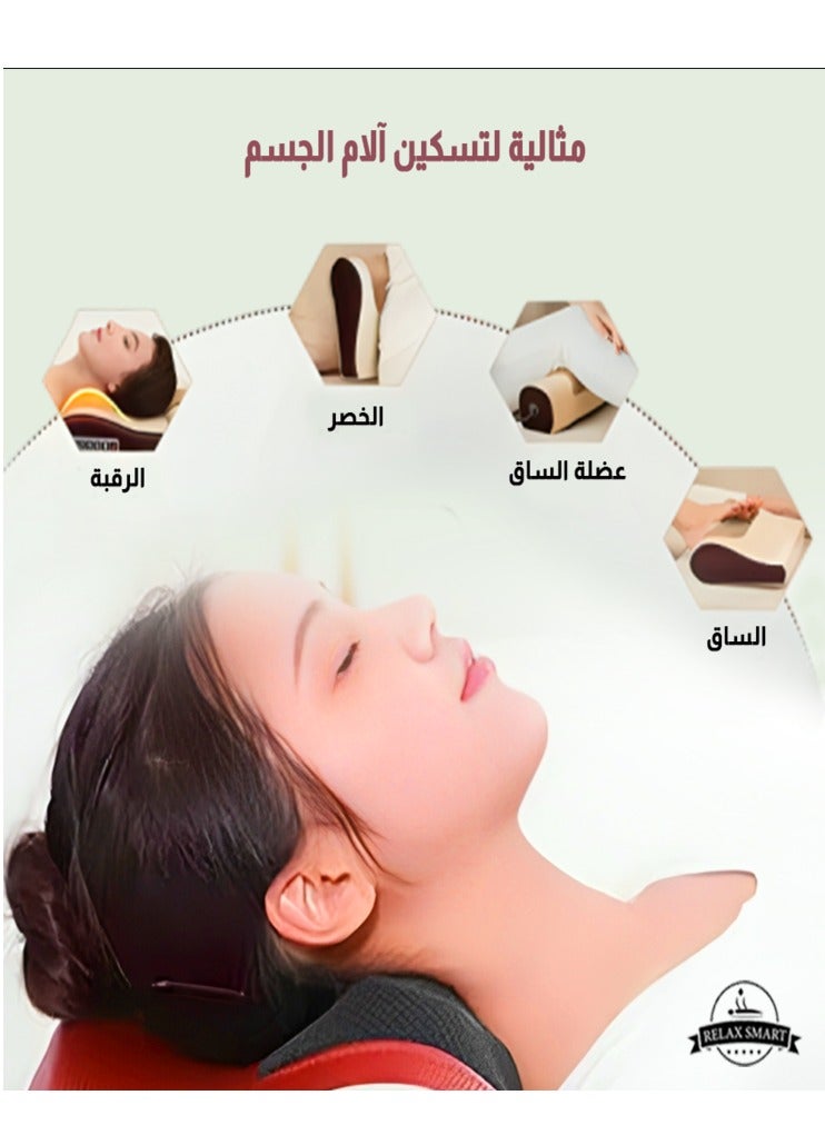 Relax Smart Electric Neck Pillow Massager Shoulder Back Massager with Heat 3D Deep Tissue Kneading Helps Relax Muscles at Home Car Relaxing Gifts for Women Men  - Image 3
