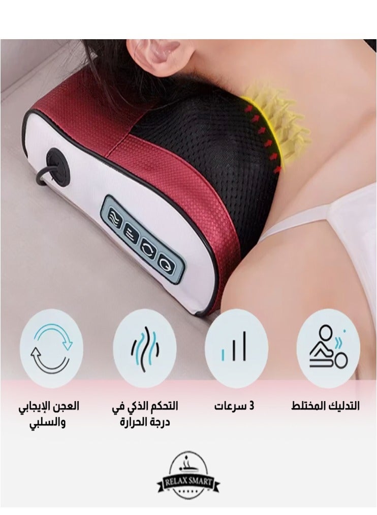 Relax Smart Electric Neck Pillow Massager Shoulder Back Massager with Heat 3D Deep Tissue Kneading Helps Relax Muscles at Home Car Relaxing Gifts for Women Men  - Image 5