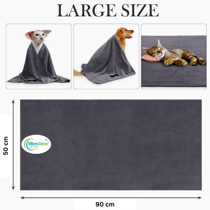 Microshine Microfiber Pet Towel for Dogs and Cats, 500 GSM, Ultra-abosrbent, Super Soft,& Quick Dry - Image 3
