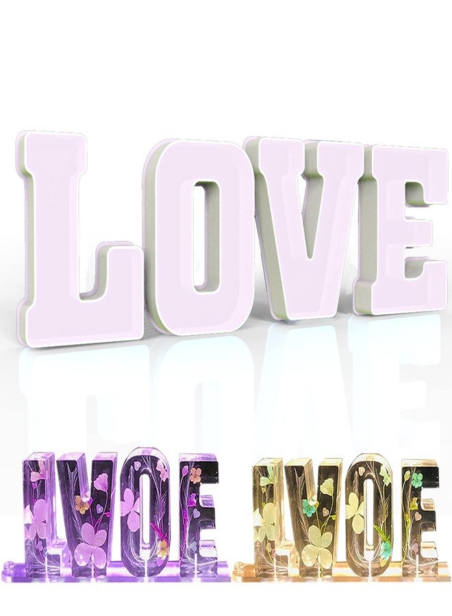 KATIBOLY Resin Mold, Large Letter LOVE 3D Silicone Molds for Epoxy Resin Casting, Alphabet Moldes De Silicona para Resina for Art, Soap, Clay Crafts, Home Party Decorations, Jewelry, Candle Wax, DIY Cake Candy - Image 1