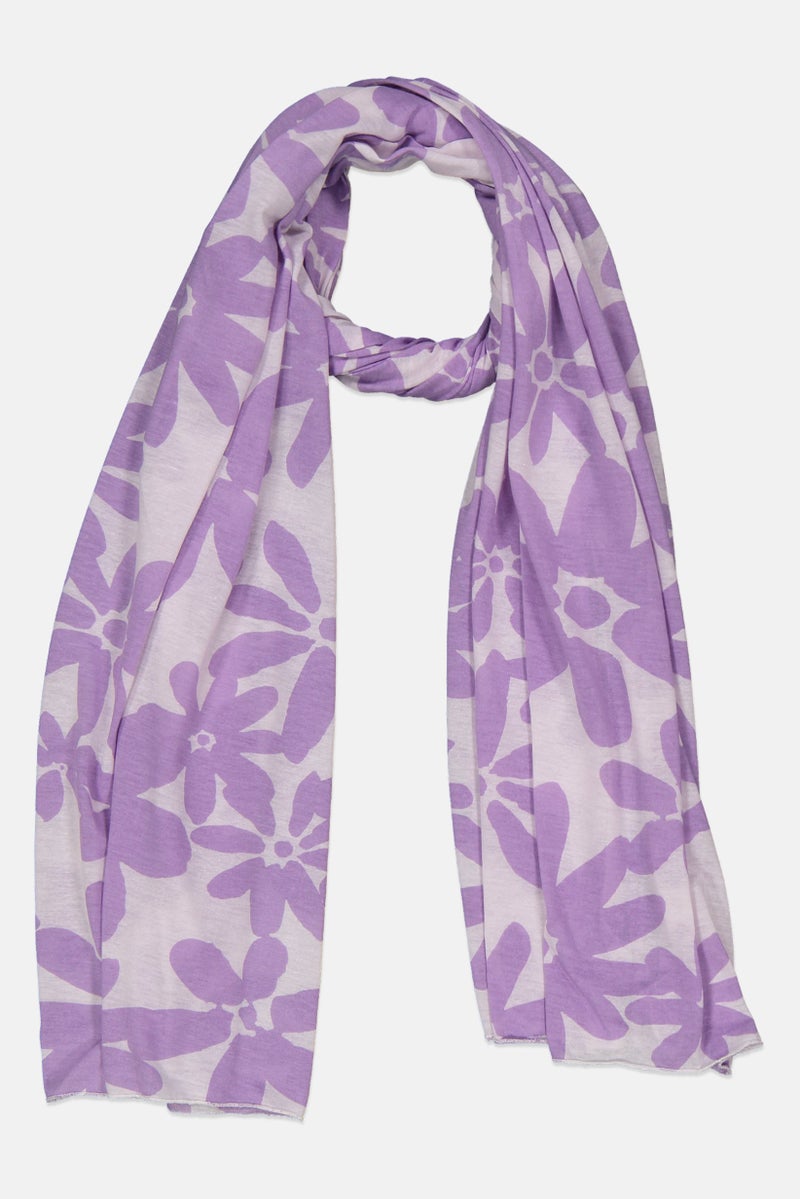Jenni Women Printed Wraps 180 x 80 cm, Lilac - Image 1