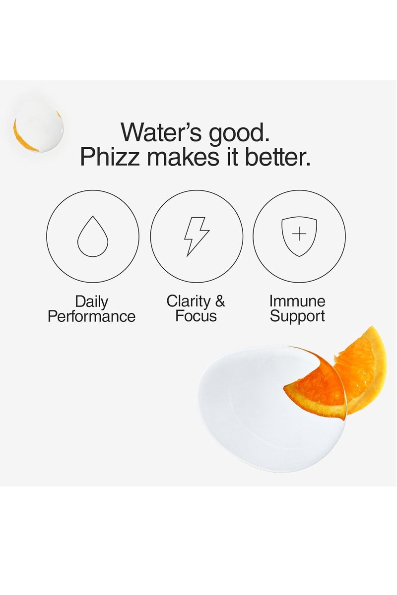 Phizz 3-in-1 Multivitamin & Rehydration Electrolyte Effervescen Tabs Orange - Image 5
