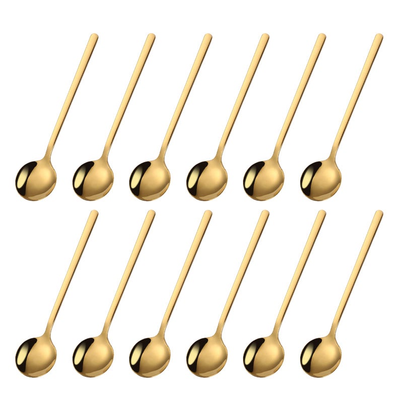 Mafier 12 Pieces Stainless Steel Mini Espresso Spoons 524 Inch Demitasse Spoon Set for Sugar Dessert Cake Ice Cream Soup Antipasto Cappuccino Coffee Teaspoons