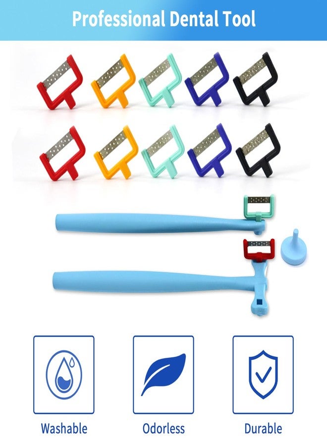 Ceonam Complete IPR Kit for Orthodontic Treatment, Interproximal Enamel Reduction Set with Manual Handpiece and Assorted Polishing Strips | Dental Tool for Space Creation and Tooth Gapping Contouring - Image 4