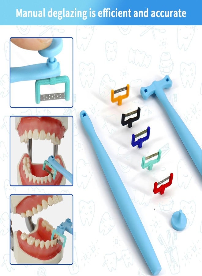 Ceonam Complete IPR Kit for Orthodontic Treatment, Interproximal Enamel Reduction Set with Manual Handpiece and Assorted Polishing Strips | Dental Tool for Space Creation and Tooth Gapping Contouring - Image 2