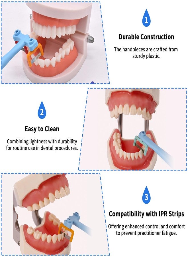 Ceonam Complete IPR Kit for Orthodontic Treatment, Interproximal Enamel Reduction Set with Manual Handpiece and Assorted Polishing Strips | Dental Tool for Space Creation and Tooth Gapping Contouring - Image 5