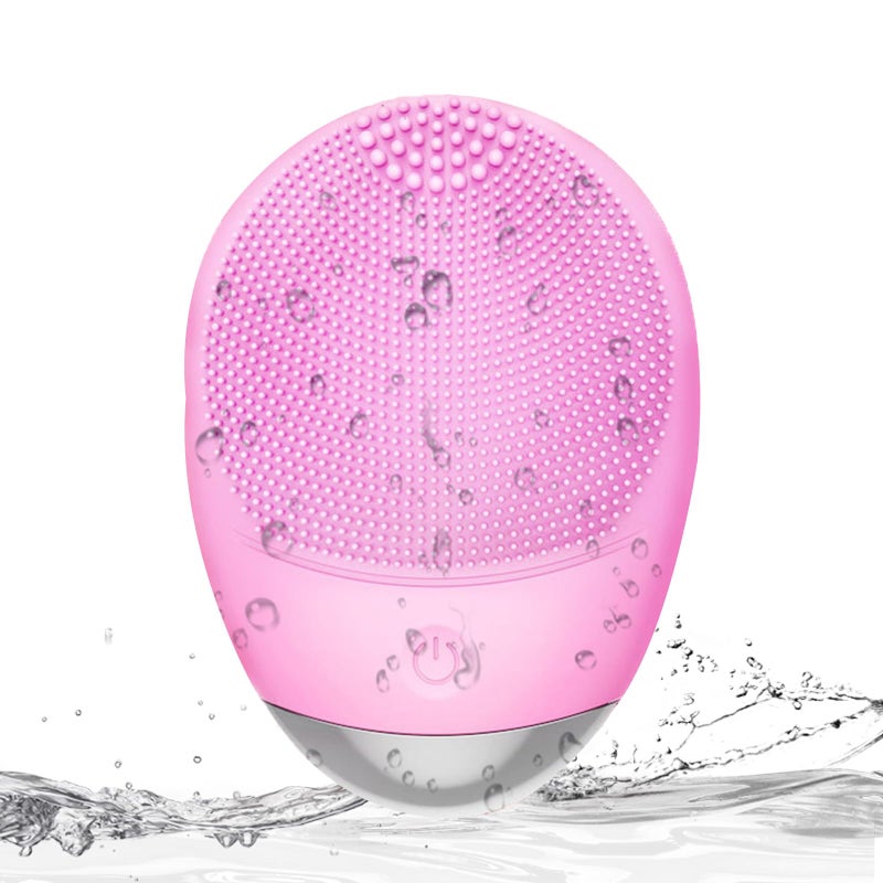 WMM Facial Cleansing Brush, 3-in-1 Electric Soft Silicone Waterproof Face Scrubber, USB Rechargeable IPX7 Waterproof Sonic Vibrating Face Brush for Deep Cleansing, Gentle Exfoliating and Massaging - Image 1