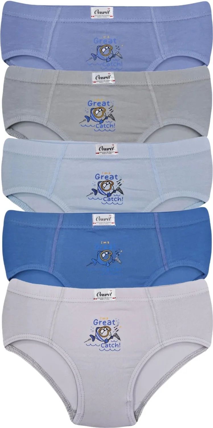 اونوريل 5-Pack Boy Colorful Patterned Lycra Panties