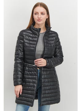 Tumi Women Long Sleeve Flex Down Walker Jacket, Black  - Image 1