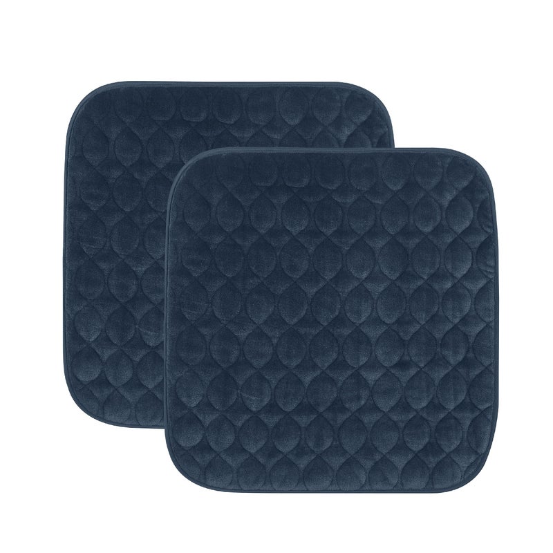 FRESH IDEAS Waterproof  Washable Seat Protector Pad Navy 2Pack