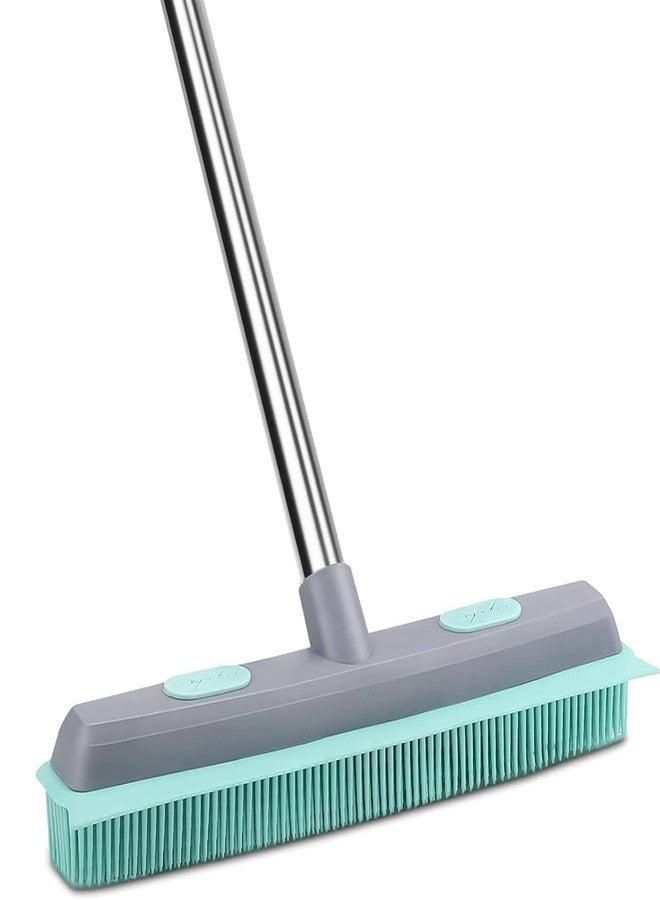 Conliwell Pet Carpet Hair Rubber Broom with 49inch Long Handle, Portable Detailing Lint Remover, Soft Push Broom for Fluff Carpet, Hardwood, Tile, Window - Image 1