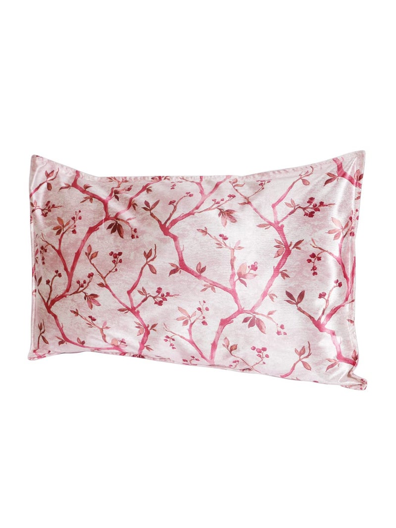 The Conversion Set of 2 Premium Pure Mercerized Satin Finish Pink Color, 2 pc Pillow Cover Set- 17"x27" - Image 3
