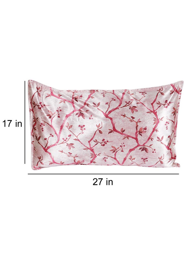 The Conversion Set of 2 Premium Pure Mercerized Satin Finish Pink Color, 2 pc Pillow Cover Set- 17"x27" - Image 4