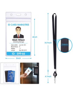 Generic Waterproof Office Card Sleeve Hanging Rope Circular Easy to Pull Buckle Suitable for Office and School Use  - Image 3