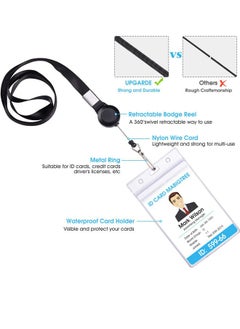 Generic Waterproof Office Card Sleeve Hanging Rope Circular Easy to Pull Buckle Suitable for Office and School Use  - Image 2