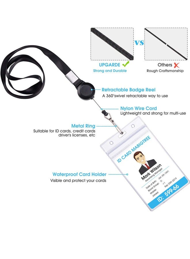 Generic Waterproof Office Card Sleeve Hanging Rope Circular Easy to Pull Buckle Suitable for Office and School Use - Image 2