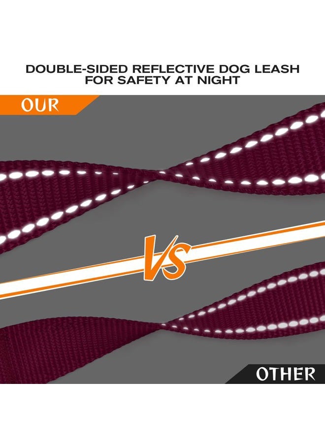 Joytale Dog Leash Heavy Duty for Large Dogs That Pull, Double Handle for Traffic Control, Double-Sided Reflective Leashes for Large Medium Dogs Night Safety, 4FT, Hot Pink - Image 5