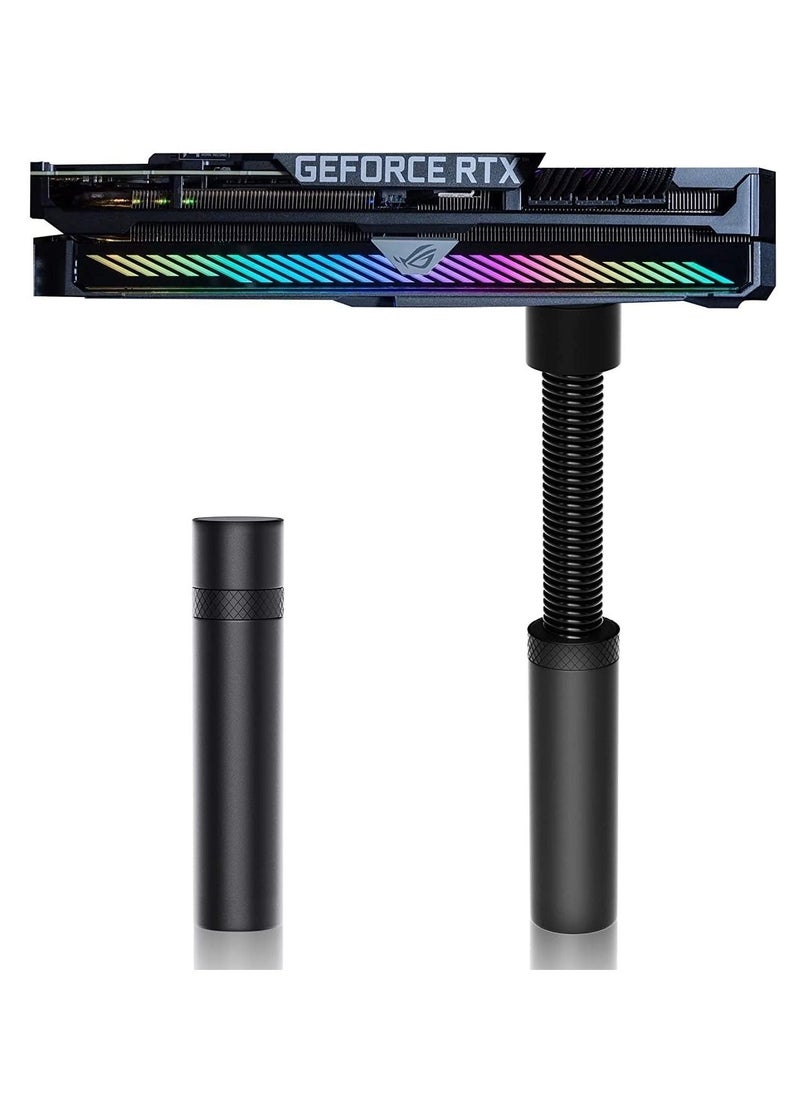 Generic - GPU Support Bracket, Graphics Video Card Brace with Height Adjustable, Anti-Sag Holder for Universal Graphics Card, GPU Stand with Magnet and Rubber Pad (Black) - Image 1
