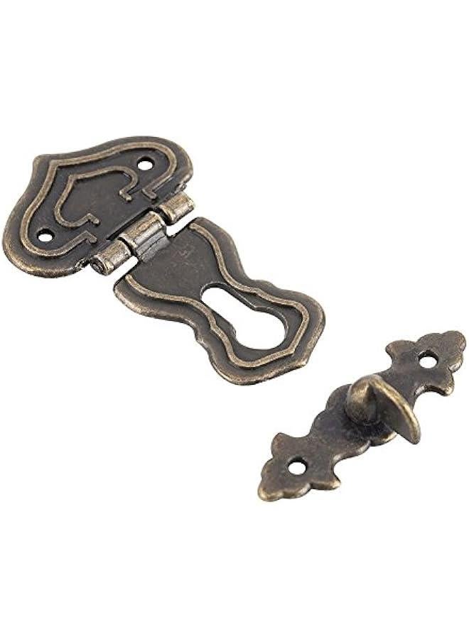 10 Pcs Zinc Alloy Retro Bronze Tone Jewelry Box Chests Lock Fastener Toggle Hook Hinge - Image 4