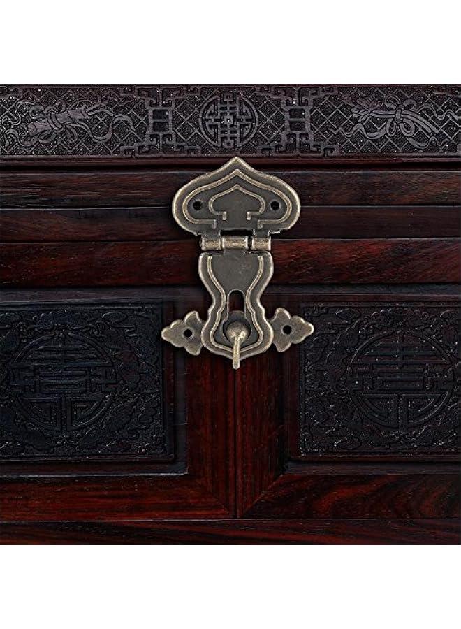 10 Pcs Zinc Alloy Retro Bronze Tone Jewelry Box Chests Lock Fastener Toggle Hook Hinge - Image 3