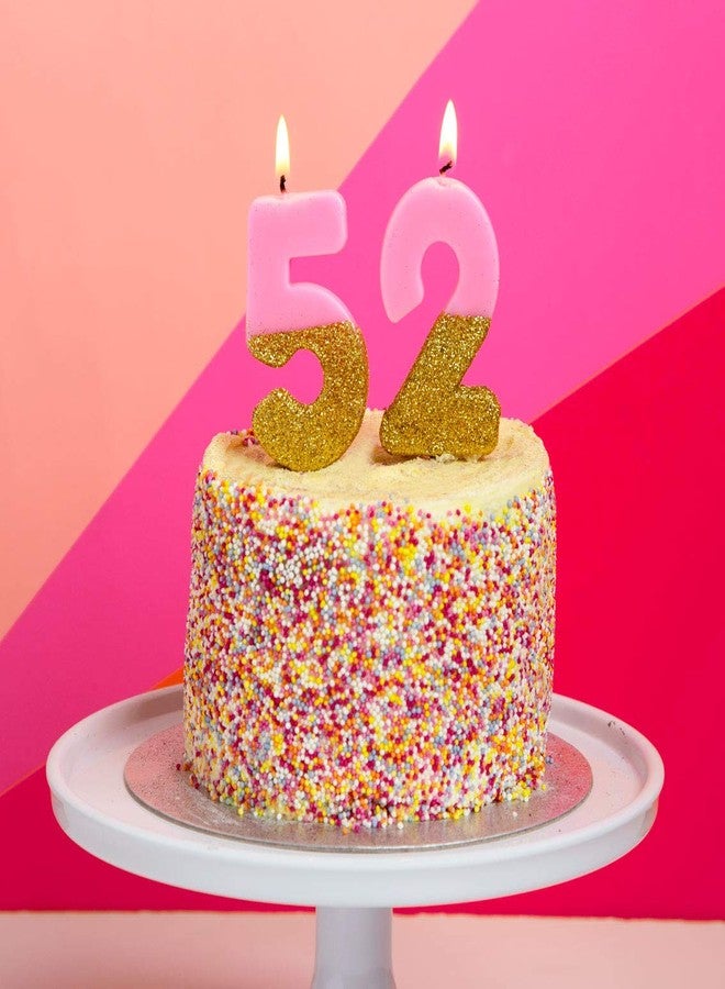 Talking Tables Pink Number 2 Candle with Gold Glitter Premium Quality Cake Topper Decoration For Kids, Adults, 21st Birthday Party, Anniversary, Milestone Age, Height 8cm, 3" - Image 5