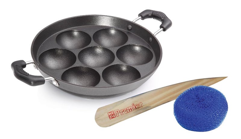 Premier Non-Stick 7 Cavity Paniyaram Pan | for Kuzhi Paniyaram, Appe, Paddu & Gunta Ponganalu | Induction Base - Image 3