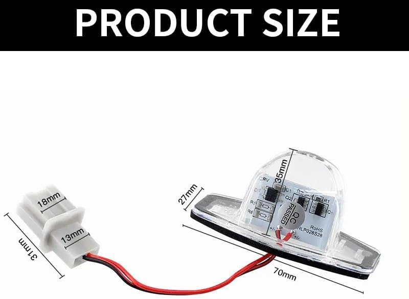 QASULER 2Pcs Car License Plate Light - Image 4