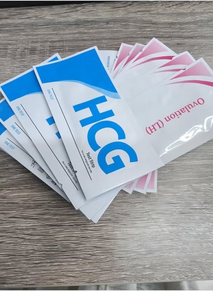 HCG - 100-Piece Pregnancy Test Strips HCG and LH Ovulation Rapid Test Strips,Midstream Fertility Diagnostic Home Test and Quick Early Detection of Pregnancy Early Pregnancy Tests Set - Image 1