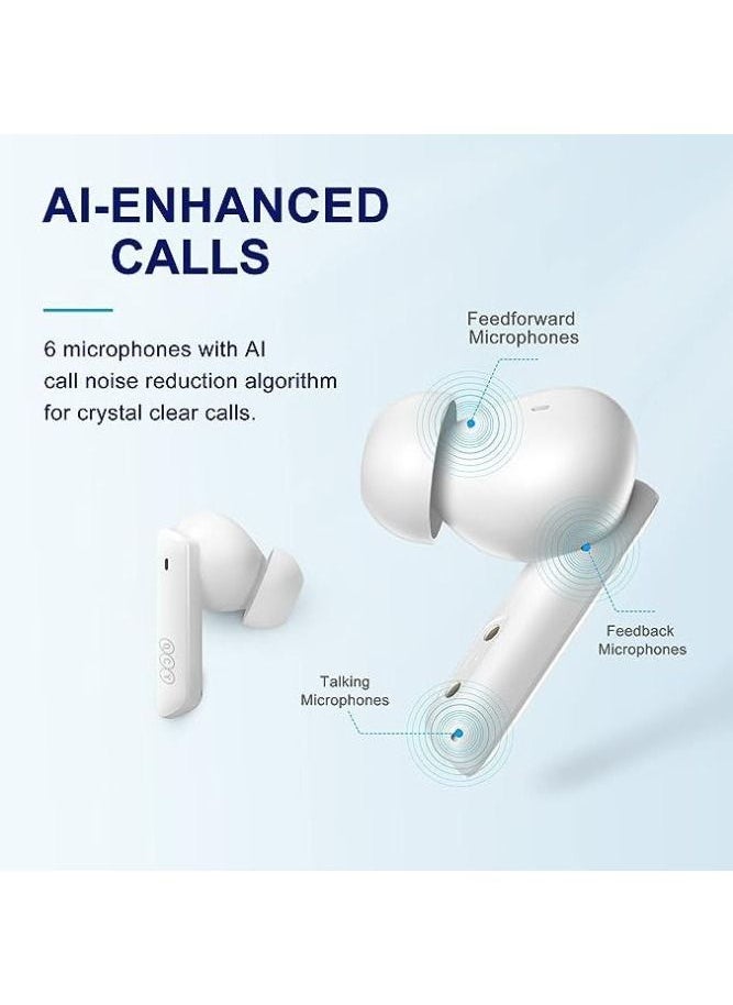 Generic - QCY HT05 Multi-Mode Active Noise Canceling Wireless Earbuds, AI-Enhanced Calls Bluetooth Headphones with 6 Mics, Anti-Wind Noise, Transparency, App for Custom EQ, 30H Playtime, Bluetooth 5.2 - Image 1