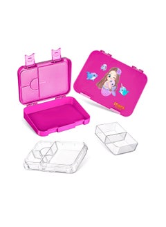 Snack Attack Bento Box or Lunch Boxes for Kids by Snack Attack 4 & 6  Convertible Compartments | Portion Lunch Box | Food Graded Materials BPA  FREE 