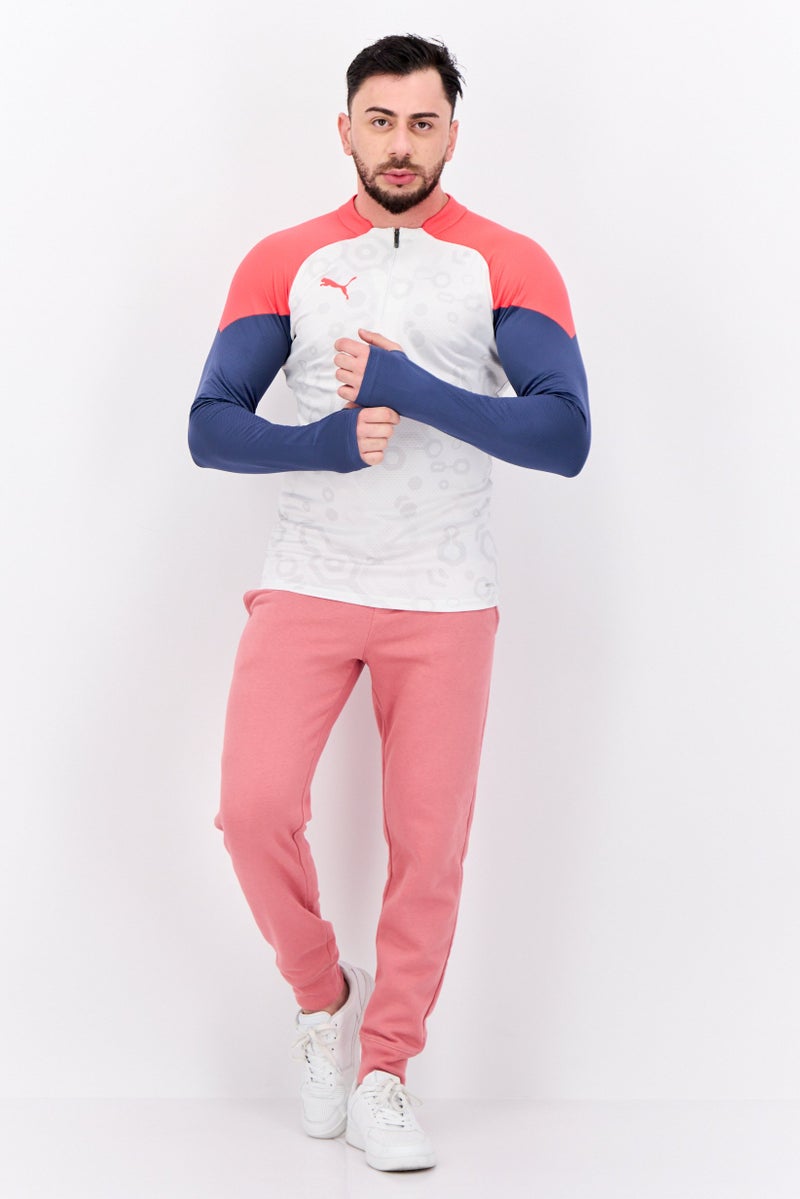 PUMA قميص تدريب بأكمام طويلة للرجال بتصميم نحيف، مجموعة بيضاء - Image 4