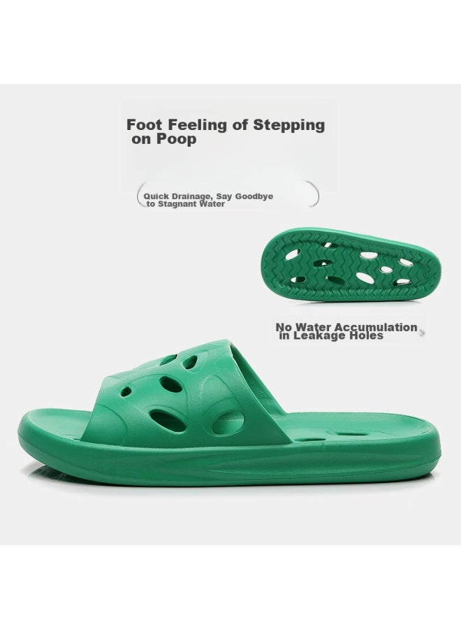 GUOLUOFEI Guoluofei Bathroom Slippers For Men And Women, Summer Indoor Shower Hollow Water-draining Eva Bathroom Sandals, Green, Size 38-39  - Image 1