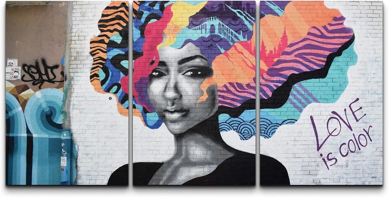 wall26 Love is Color Triptych Canvas Print Set - Image 1