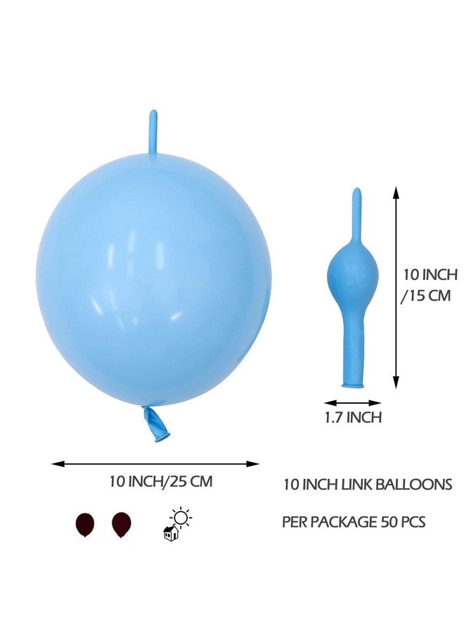 IN-JOOYAA 10 Inch White Latex Link Balloon 50 Pcs Quick Linkable Balloon For Party Decoration - Image 3