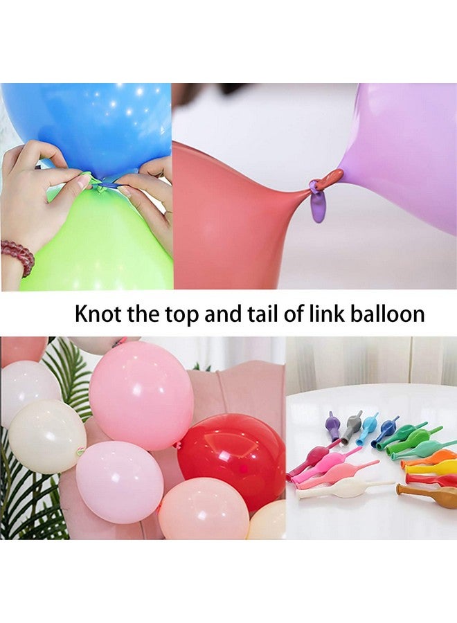 IN-JOOYAA 10 Inch White Latex Link Balloon 50 Pcs Quick Linkable Balloon For Party Decoration - Image 4
