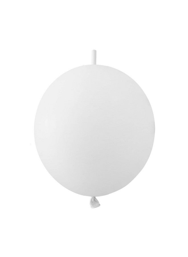 IN-JOOYAA 10 Inch White Latex Link Balloon 50 Pcs Quick Linkable Balloon For Party Decoration - Image 2