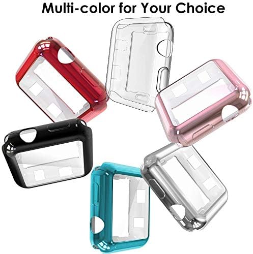 Simpeak 2PACK Soft Screen Protector Case Compatible with Apple Watch Series 10 9 Ultra 8 7 6 5 4 3 2 138mm 42mm 40mm 44mm 41mm 45mm 42mmSeries 10 46mm 49mm Black 38mmSeries 123 - Image 5