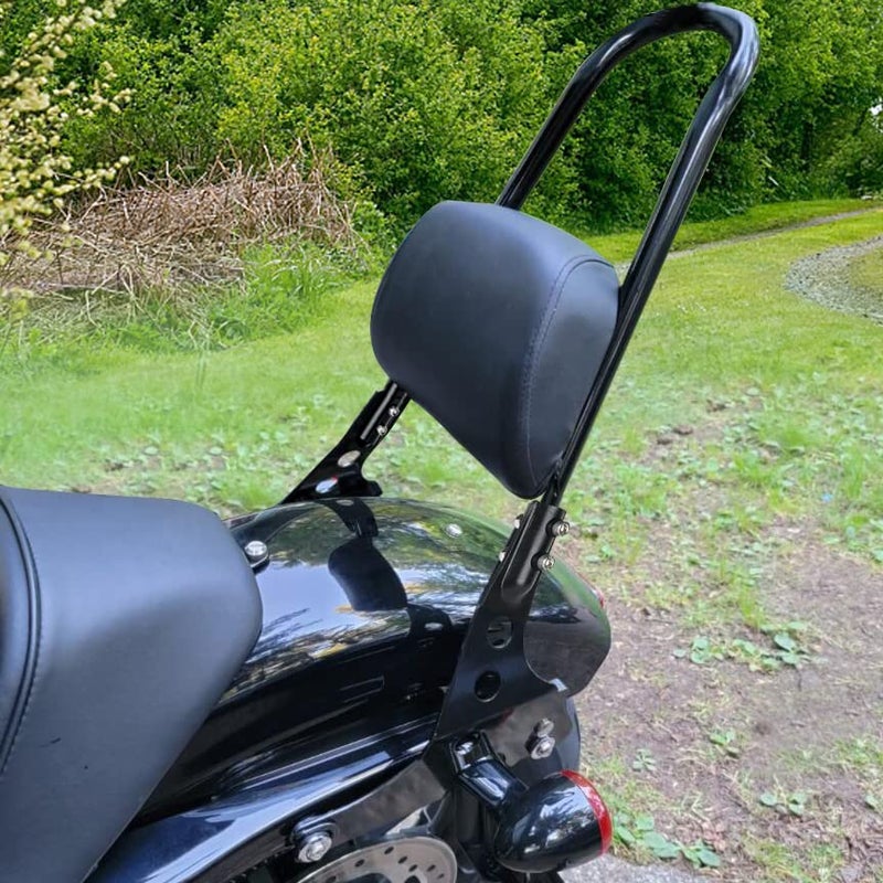Sresk Detachable Rear Passenger Sissy Bar Upright Backrest WCushion Pad for Harley Sportster XL XLH 883 1200R 1200C 1200S 2004Up with Docking Hardware Latch Clip Gloss Black