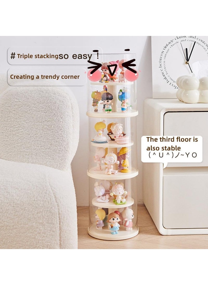 General - Transparent doll display box, stackable doll blind box, Pop Mart LEGO collectibles action doll display stand, dustproof, all-round display of LEGO dolls - Image 1