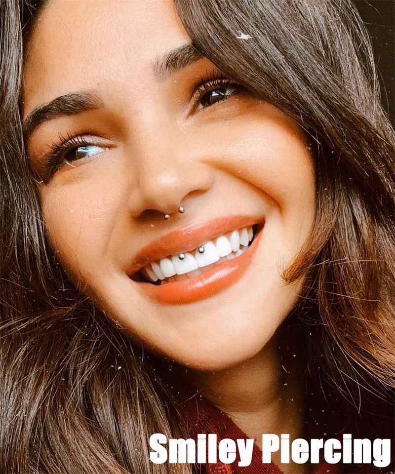 Earmark 14G Horseshoe Septum Nose Rings Silver, Cute 14 Gauge Smiley Piercing Jewelry, 14Ga Daith Earrings, Surgical Stainless Steel Small Circular Curved Barbell Set for Multiple Piercing, Pack of 7 Pairs (Ball + Spike, 6/8/10/12mm) - Image 4
