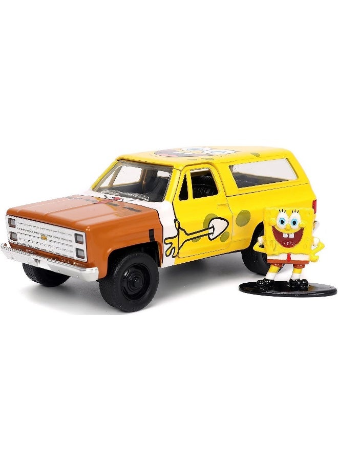 JADA Jada Nickelodeon SpongeBob SquarePants 1980 Chevy K5 Blazer Die-cast Car (1:32, Yellow)  - Image 2