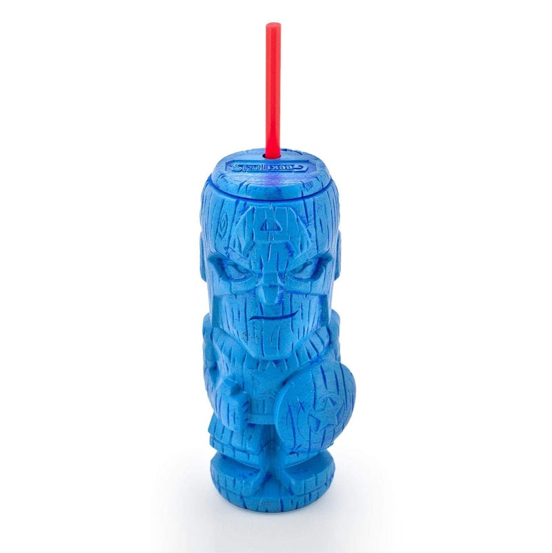Captain America Captain America Geeki Tikis Marvel Tumbler | Official Marvel Collectible Plastic Tiki Style Cup | Holds 19 Ounces - Image 3
